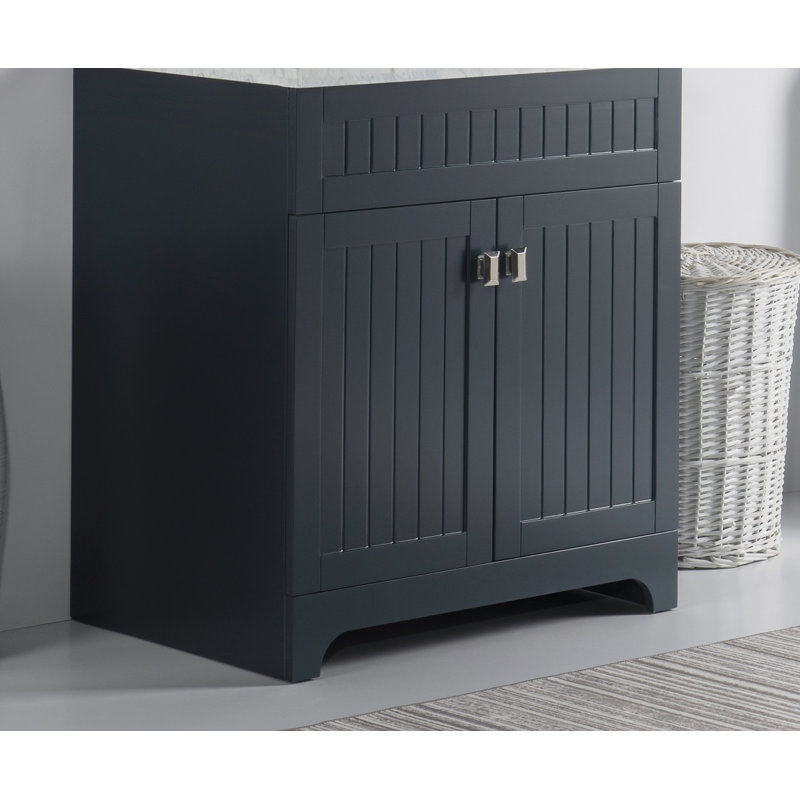 Base de meuble-lavabo simple 30 po seulement, Gris foncé