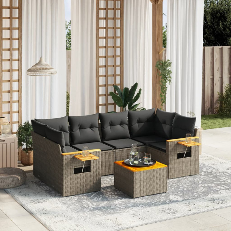 Ensemble de canapé de jardin Vidaxl PE