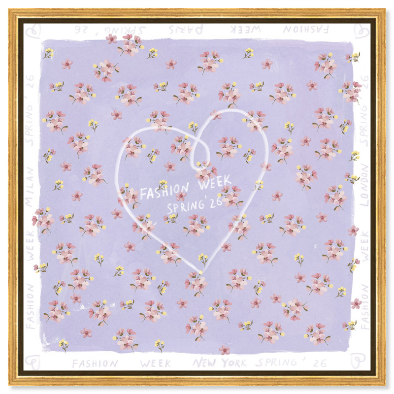 Lilac Spring Fashion Print by Oliver Gal, 21"H x 21"W, Gold Floater Frame