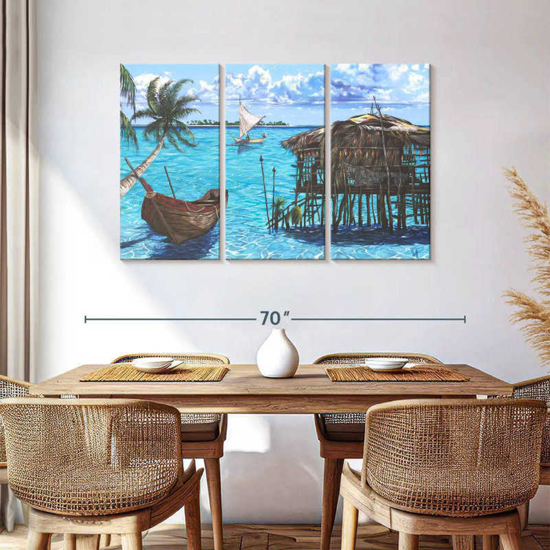 Rêves des Caraïbes tropicales, H 36 po x l 57 po