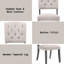 Ensemble de 2 chaises d'appoint en lin beige et gris - dossier haut, structure 2 po et design élégant