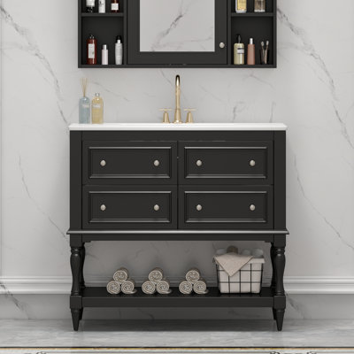 36" Bathroom Vanity Cabinet with Sink