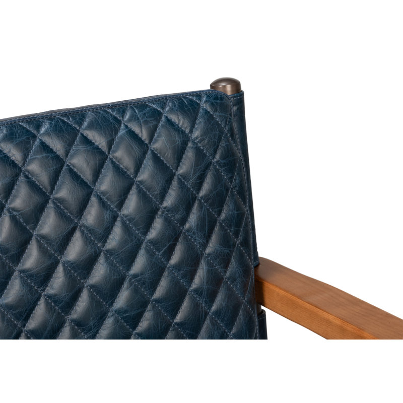 The Harley Leather Arm Chair, Chateau Blue