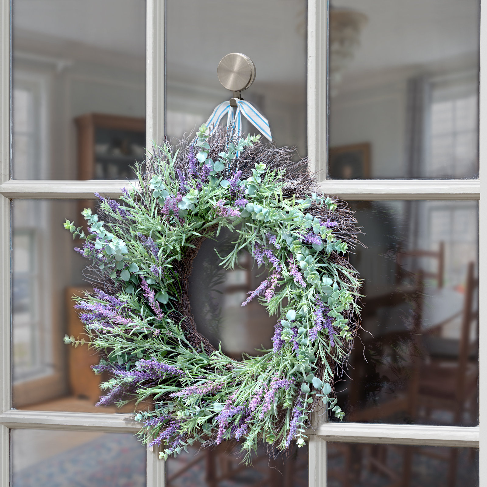 Lekhraj Magnetic Wreath Hanger, Brushed Nickel, 1
