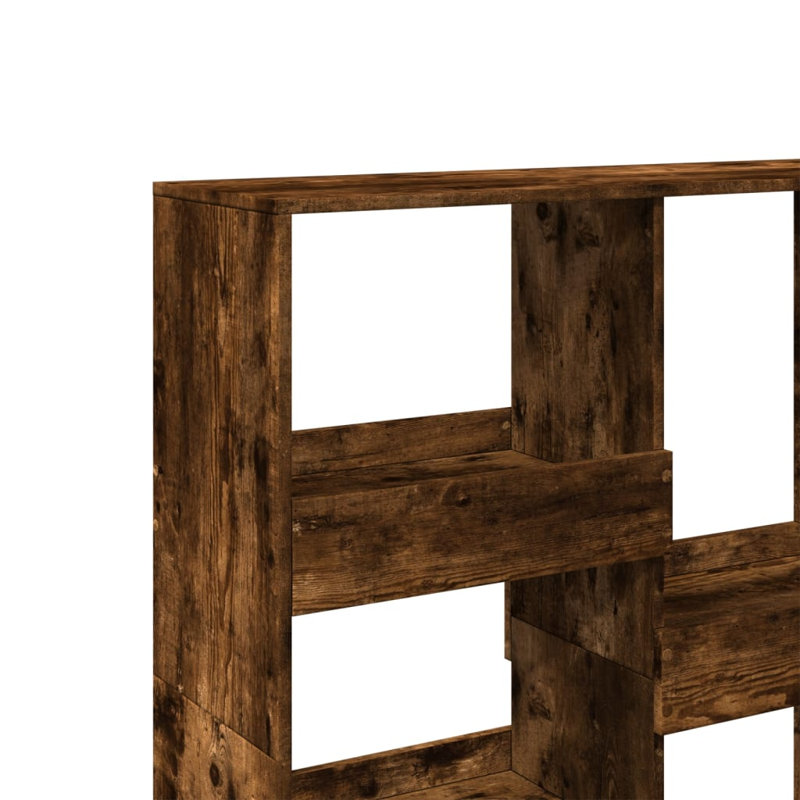 Amiliah 100cm W Bookcase, 155.5cm H x 100cm W x 33cm D, Smoked oak