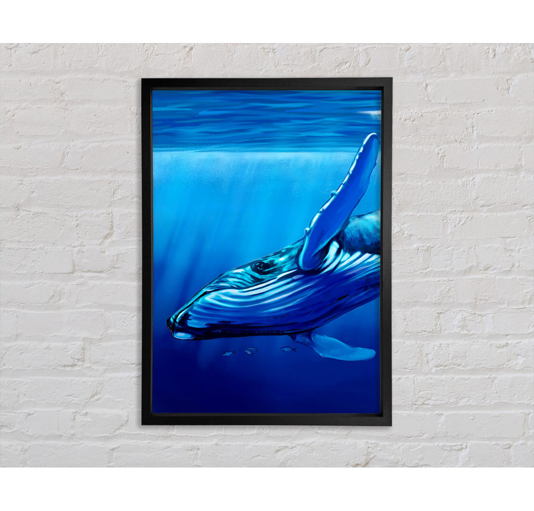 Whale Blues - Einzelner Bilderrahmen Kunstdrucke auf Leinwand