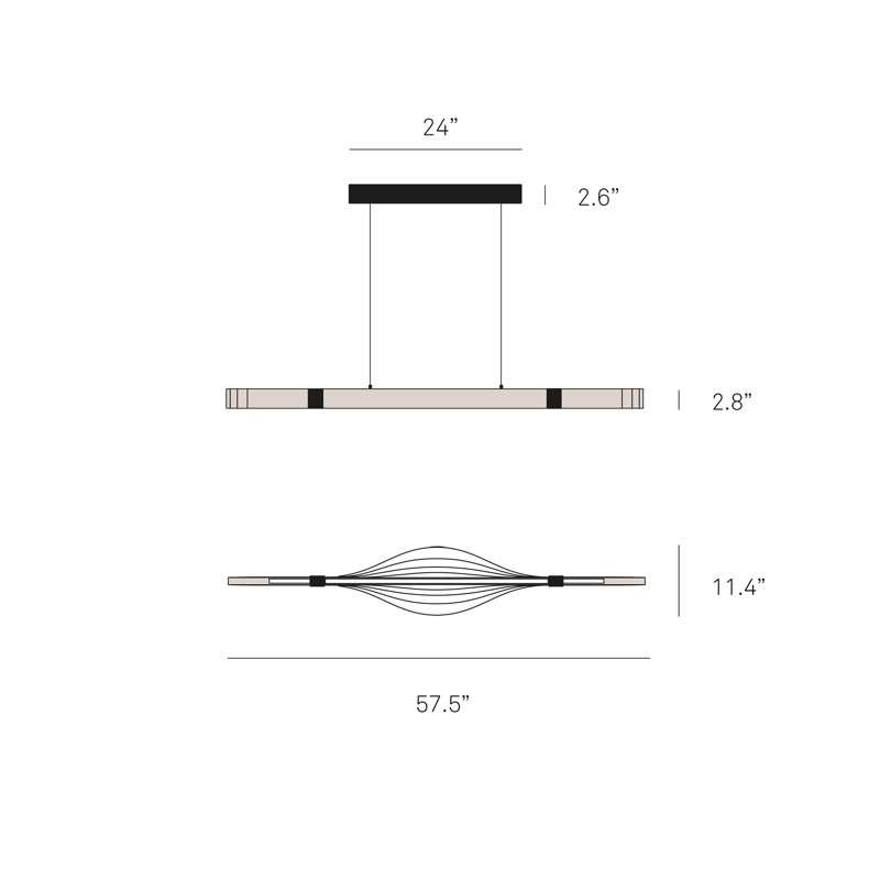 Woodstraps LED Pendant, DIMTRIAC