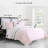 kate spade new york Sateen Ruffle Full/Queen Comforter Set, 300 Thread Count Cotton Sateen Reversible Cover, All Season 3 Piece Bedding, Machine Washable, Pink -109424216-119812798