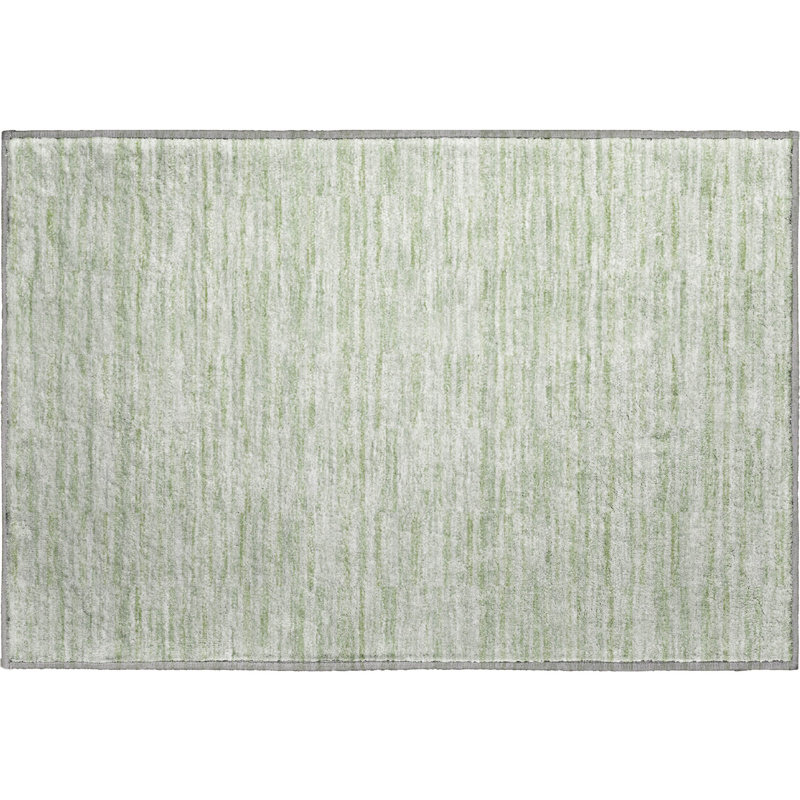 Premium Machine Washable Prisco Sage Rug, Rectangle 1'8" x 2'6"