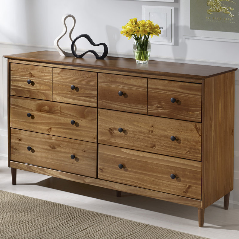 Ceti 6 Drawer 145Cm W Double Dresser, Caramel