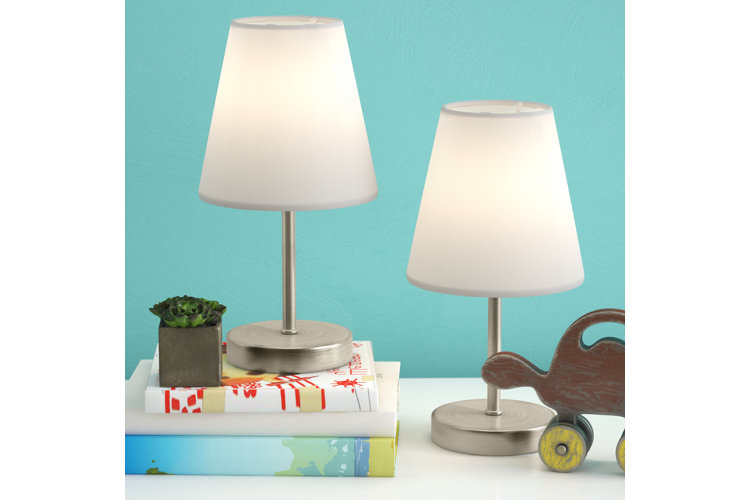 Mini Metal Cordless Lamp - Brushed Nickel