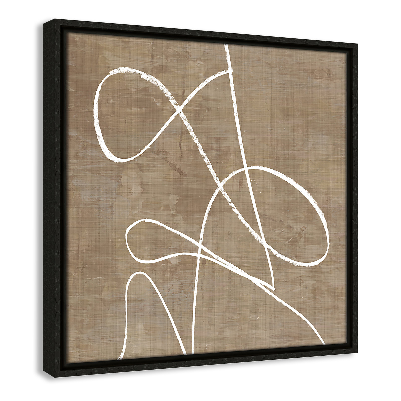 Catana "Swooping Lines" Print, 17.5" H x 17.5" W, Espresso