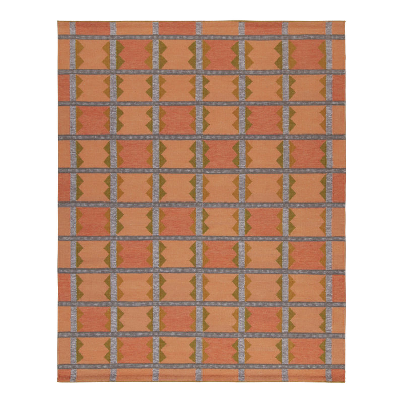 Scandinavian Wool Geometric Area Rug, Rectangle 10' x 14'