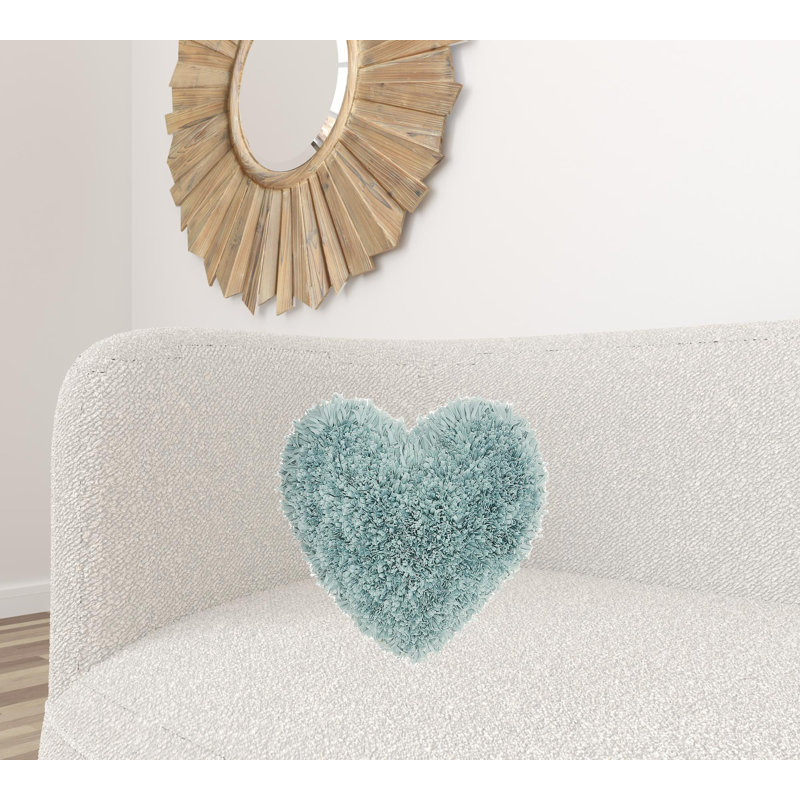 Coussin en forme de cœur, Céladon