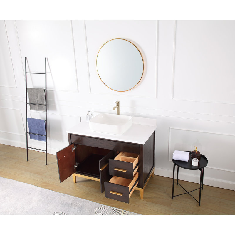 Ensemble de meuble-lavabo 42 po, Blanc, Espresso