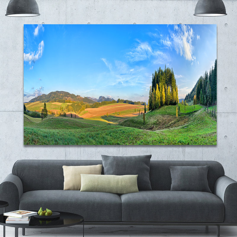 «Long Panorama with Little Forest», reproduction de photo sur toile tendue, H 8 po x l 12 po x P 1 po