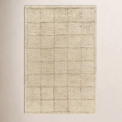 Anemone Hand-Tufted Grid Shag Rug