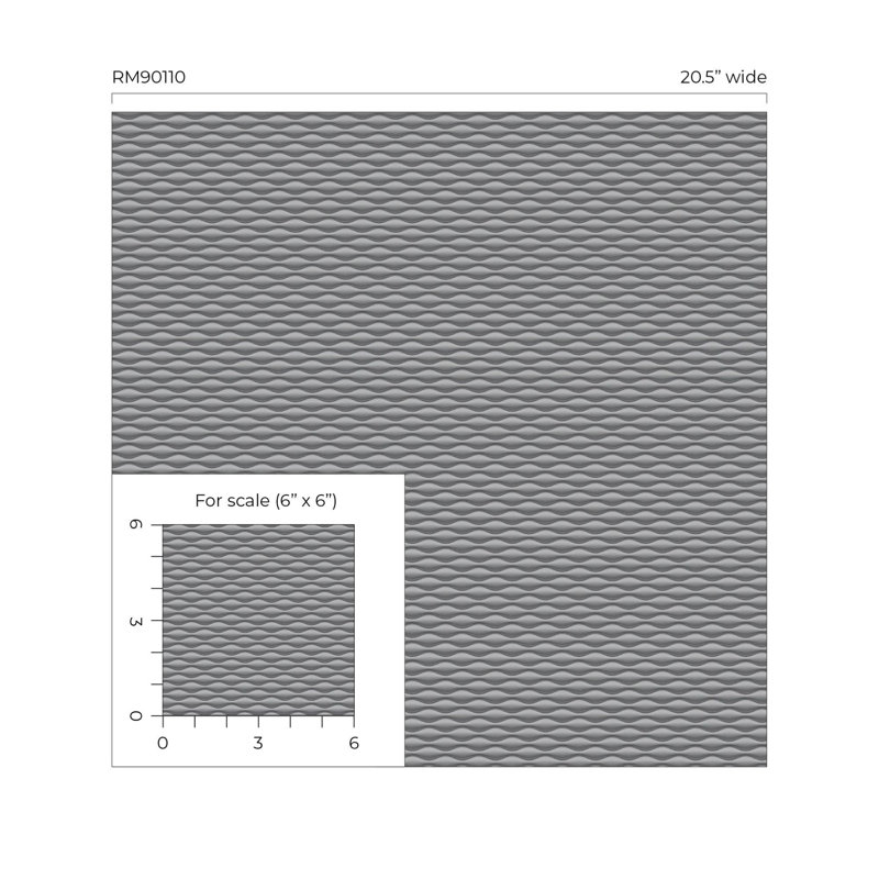 Rouleau de papier peint lisse 2,7 pi x 20,5 po, Gris
