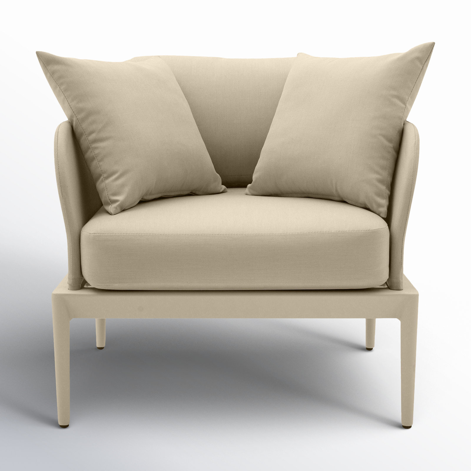 Idda Aluminum Outdoor Lounge Chair, Taupe