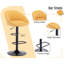 Collinsville Upholstered Adjustable Height Counter Stool with Metal Frame-193268655