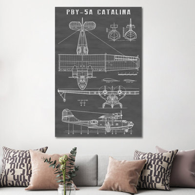 Action Blueprints - Wrapped Canvas Print
