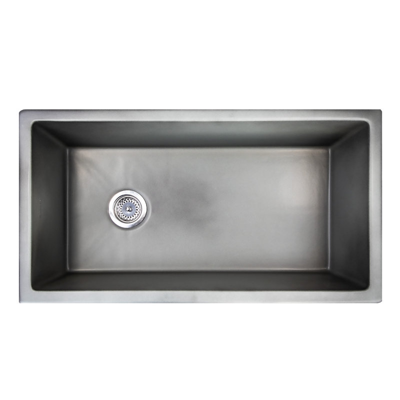 34.25'' L Single Basin Kitchen Sink