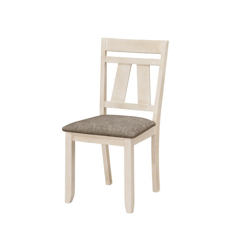 Chaises d'appoint de salle à manger 2 pièces, style chalet transitionnel, siège rembourré gris craie, pieds carrés en bois, mobilier, attrait