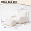 Corduroy Bean Bag Lounge Chair with Footrest and High-Density Foam