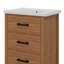 Ensemble de meuble-lavabo 48 po avec lavabo en céramique (séparé), armoire de rangement autoportante avec tiroirs
