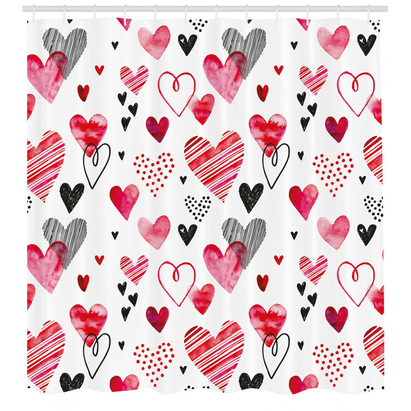 Shower Curtain with Hooks Included, 69" H x 105" W