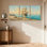 Nautique et plage, bateau à quai, port, corde, eau, ciel, bateau, ensemble de 3 impressions sur toile