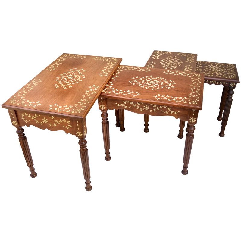 Solid Wood Nesting End Table