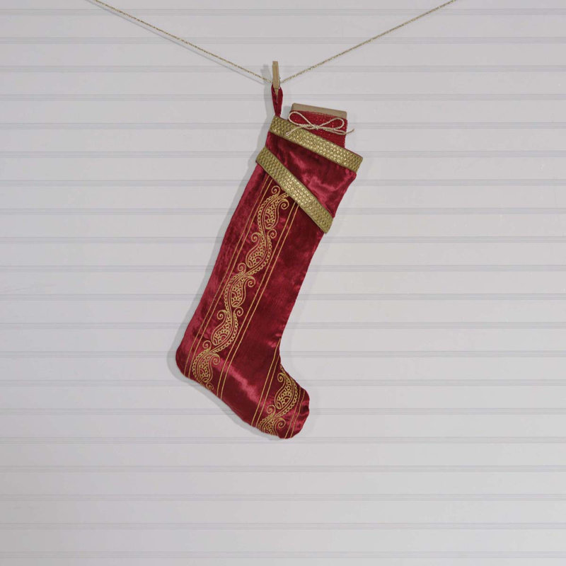 Chaussette de Noël festive, H 11 po x l 20 po