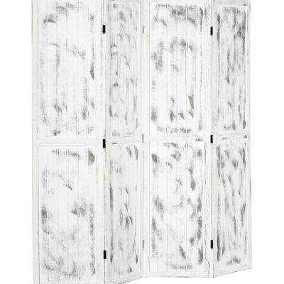 Paravent 4 panneaux pliable, cloison blanche pour créer un espace privé dans la chambre à coucher, bureau blanc, espace salon, maison
