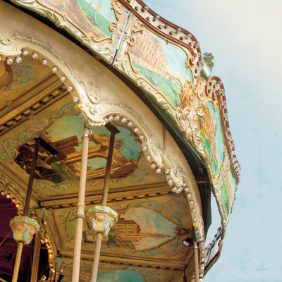 Paris Carousel I Aged by Sue Schlabach - Wrapped Canvas Print