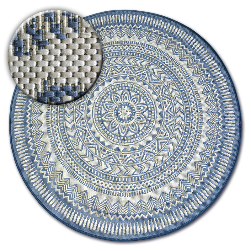 Round Ickes Moroccan 120cm X 120cm Indoor / Outdoor Area Rug