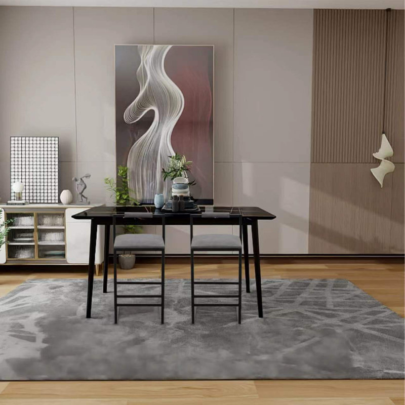 Aferdita Upholstered Counter Stool with Metal Frame, Gray