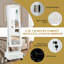 Armoire à bijoux avec miroir Bettyann-87898220