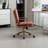 Leather Upholstered Swivel Office Chair-252903563