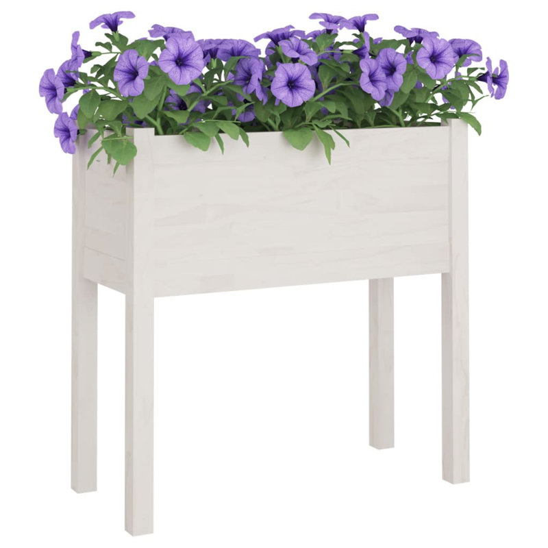 Alastaire Wood Planter Box, 70cm H x 70cm W x 31cm D, White