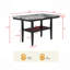 Table de salle à manger de comptoir de 60 po avec tablette inférieure de rangement, table en bois à finition marbre pour la salle à manger de cuisine