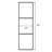 Metal and Glass Sliding Double Barn Door with Installation Hardware Kit (Soft-close Included)-98303719-100489299