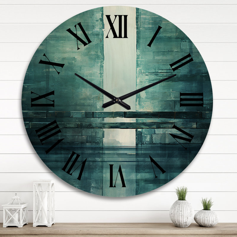 Horloge murale en bois massif Sulema, Très grand
