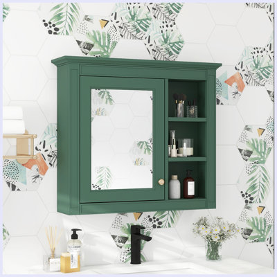 Armoire de rangement murale moderne avec miroir