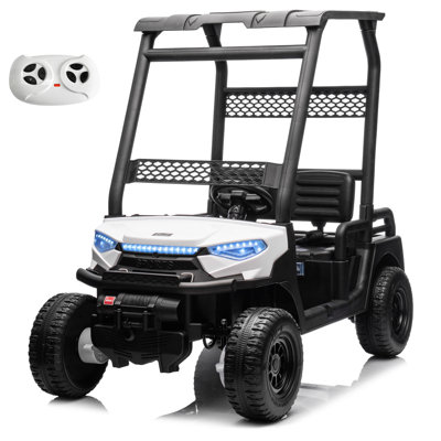 Ride On Golf Cart For Kids To Drive, 24v Electric Children Cars With Parent Remote Control, Mp3 Player, Led Lights, 4 Motors