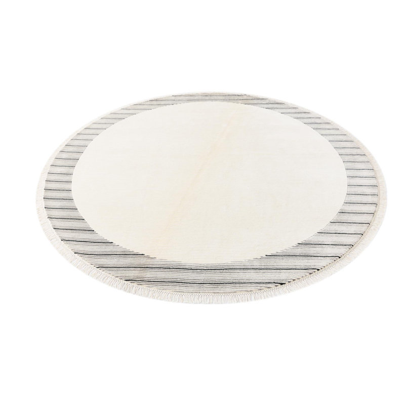 Round Jacinto Beige Rug