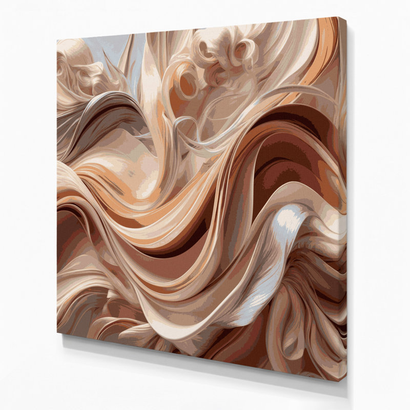 «Lyrical Abstraction 78», art mural sur toile brune, H 8 po x l 8 po