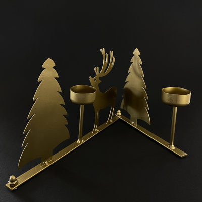 16 cm H Tabletop Candlestick Holder with Candle Included