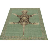 Distressed Homage Hand Knotted Wool Animal Print Area Rug