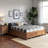 Karis 4-Drawer Queen Platform Storage Bed in Brown Finish, 64.55'' W X 84.47'' L X 15.54'' H-1239446711